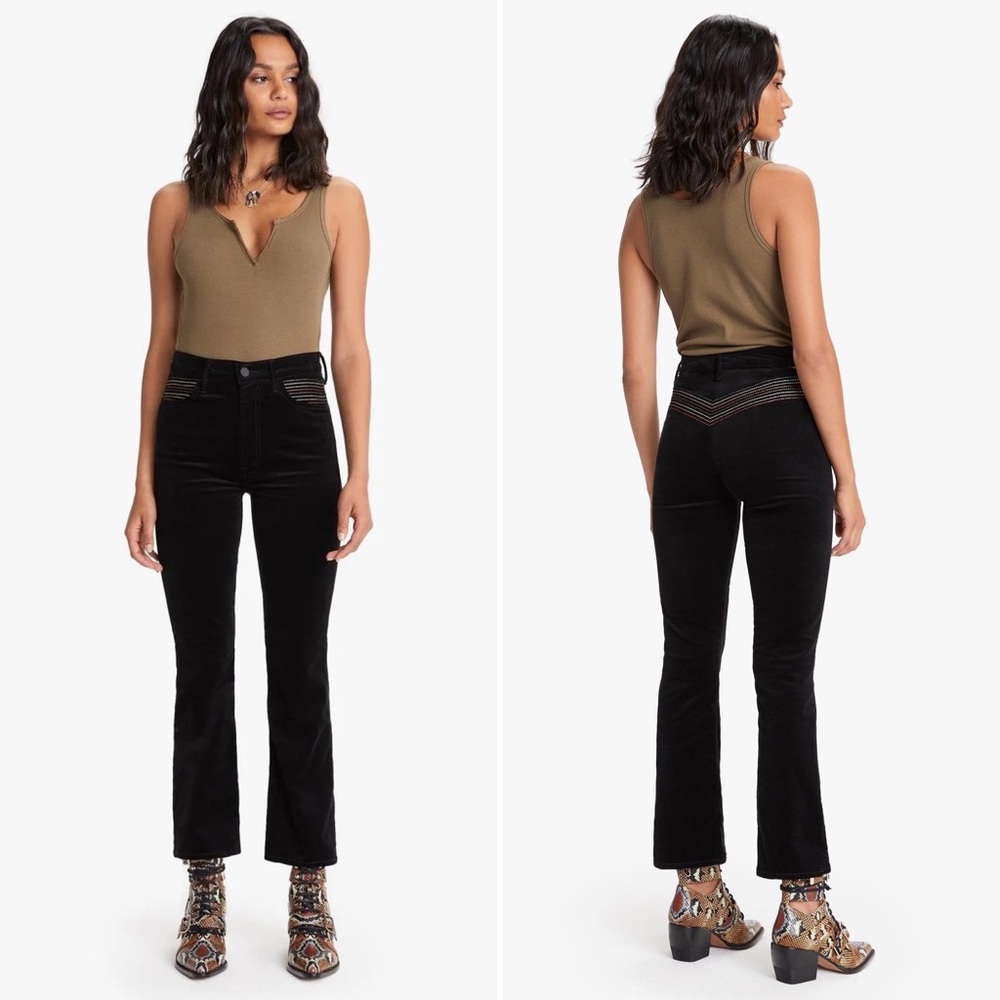 NWOT Mother Black Velvet The Smooth Hustler Pants